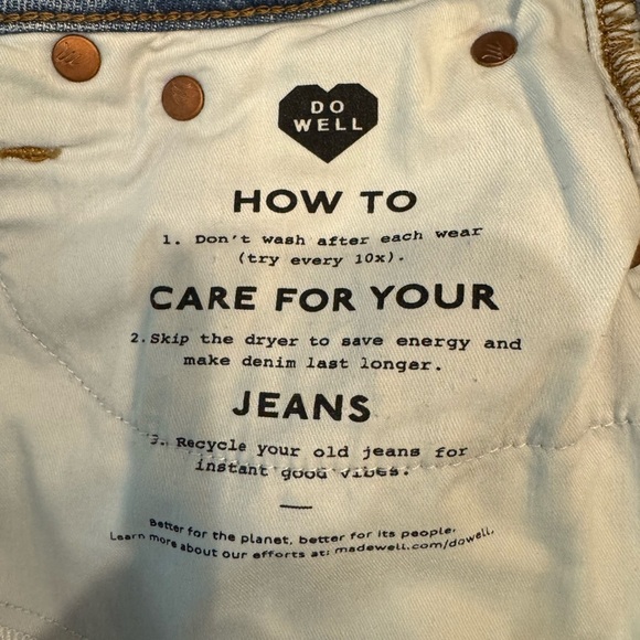 Madewell Jean Shorts Women’s Size 24 The Curvy Perfect Short Cuffed High Rise - Picture 8 of 11